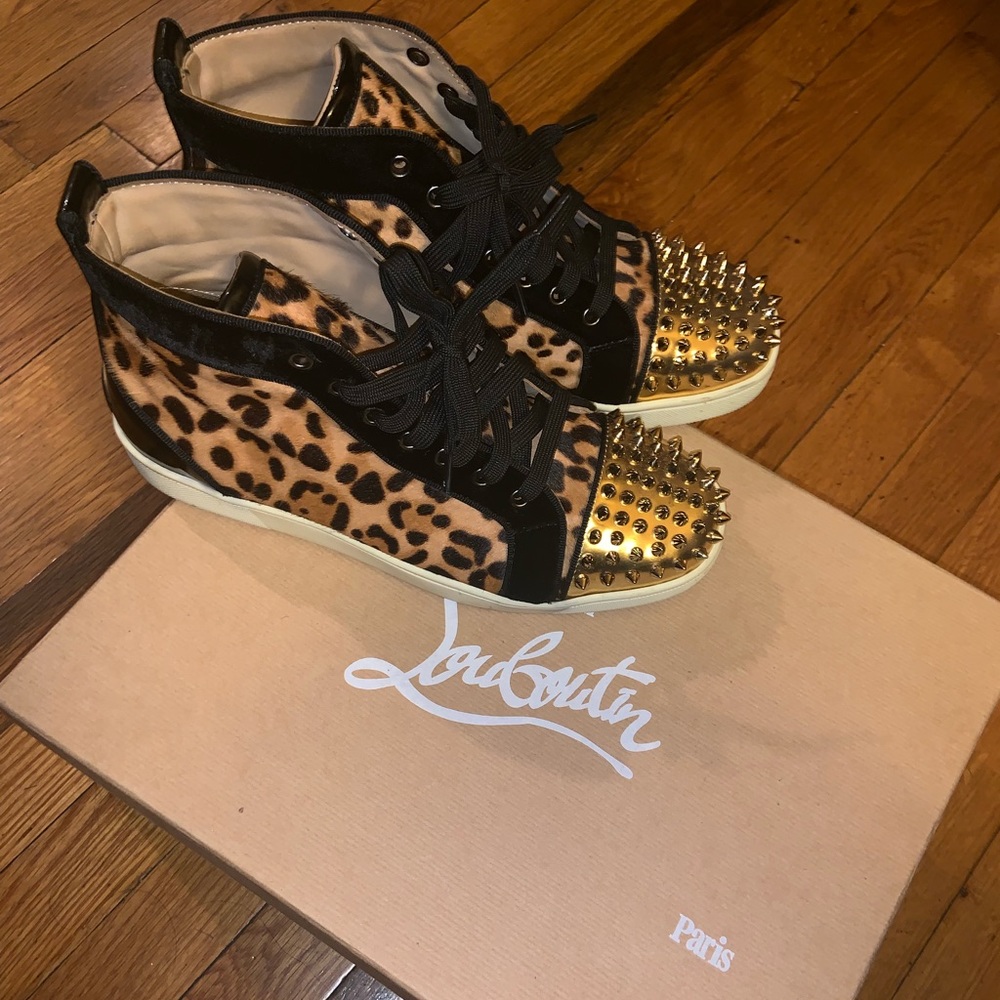 Louboutin Spikes Orlato Flat Sneakers-Men Shoes